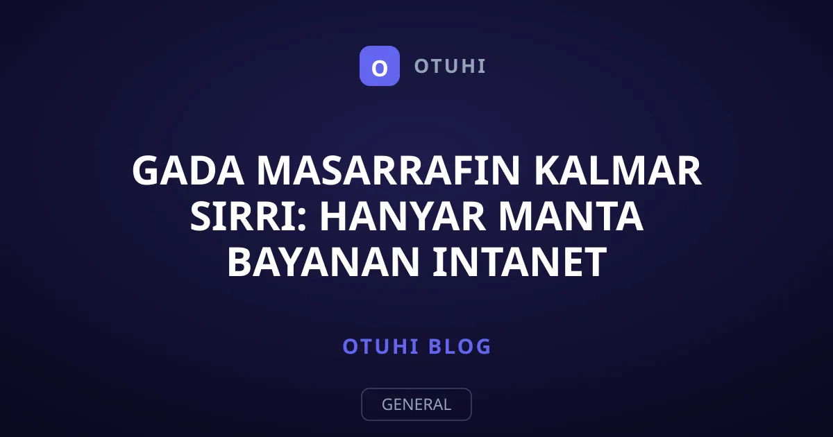 Gada Masarrafin Kalmar Sirri: Hanyar Manta Bayanan Intanet